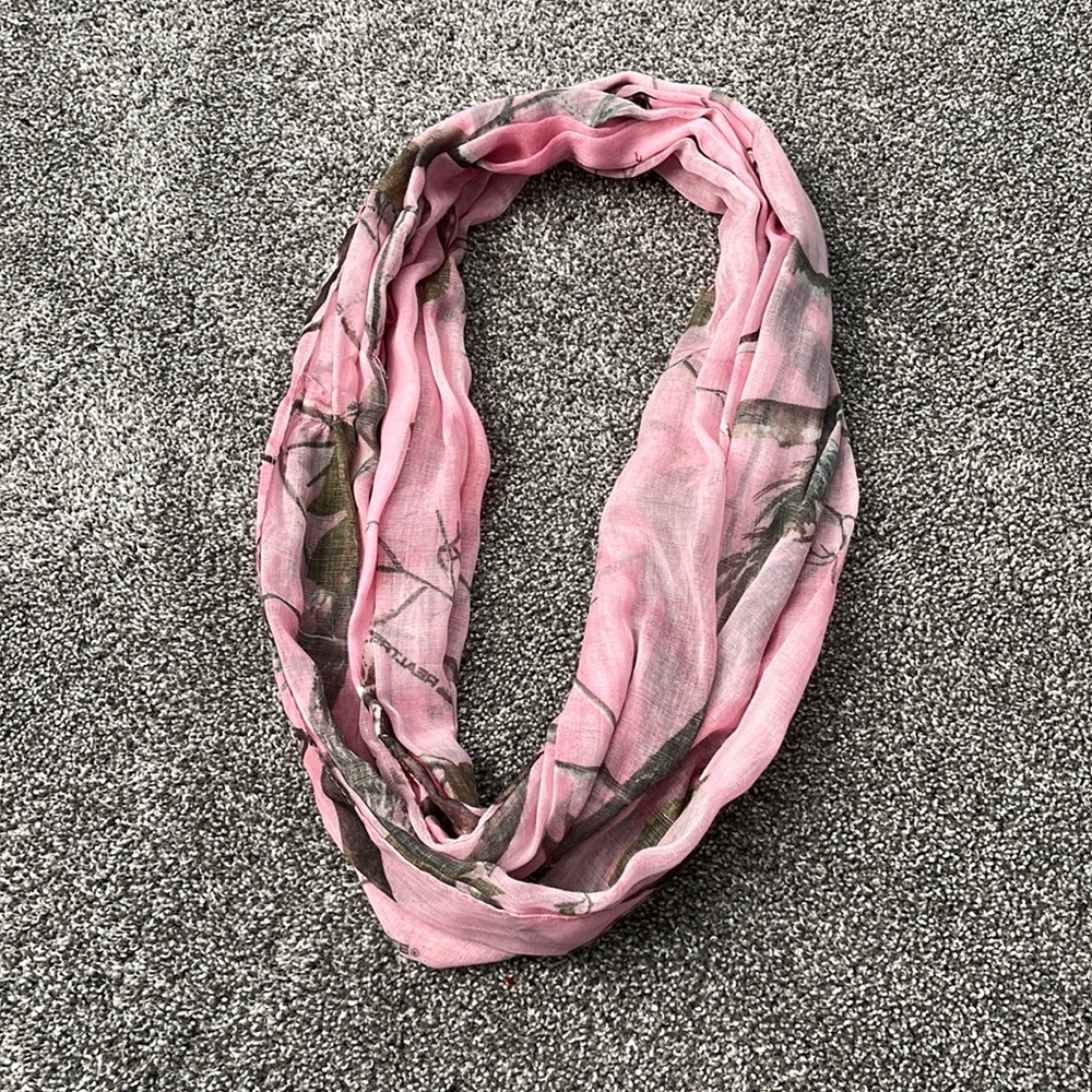 Pink camo scarf